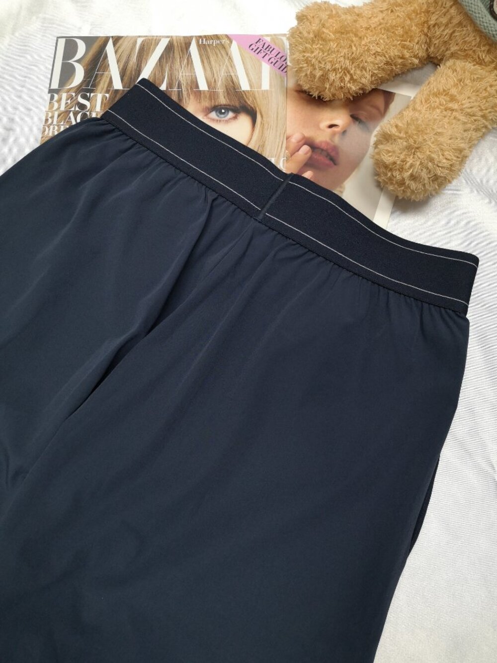 💃NWT Alo Yoga (Regular) Navy Blue Suit Up Trouser♥Elastic Wais/Wide Leg Pants - Picture 7 of 8